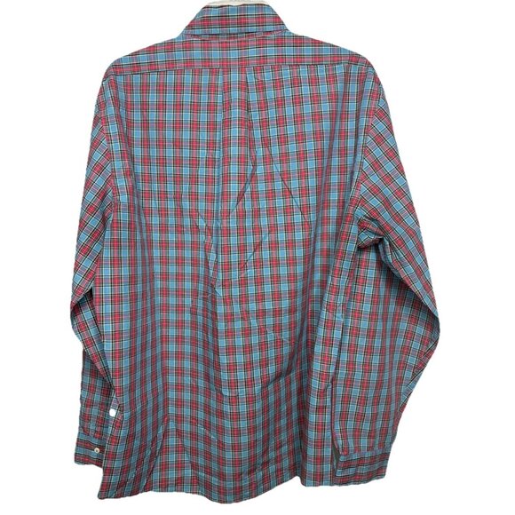 Brooks Brothers‎ Mens Large Plaid Button Down Long Sleeve Shirt Red Blue Yellow - Picture 4 of 4